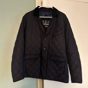 Men’s Quilted Navy Barbour coat